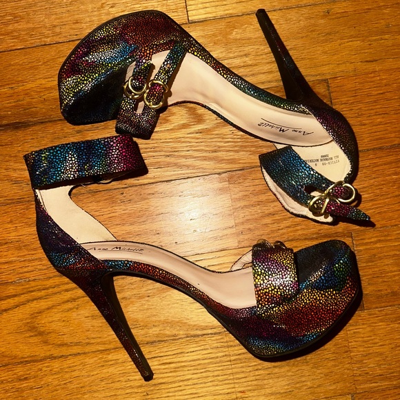 Anne Michelle Shoes - Anne Michelle Multicolor Platform Heels